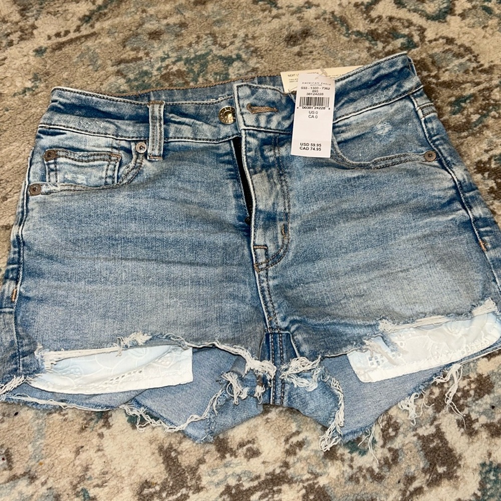 American Eagle High Rise shortie shorts- size 0